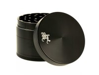 Black Leaf Pollinator Grinder 4tlg - "Gigant" D 90 mm H 70 mm - Schwarz