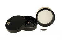 Black Leaf Pollinator Grinder 4tlg - "Gigant" D 90 mm H 70 mm - Schwarz