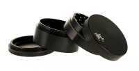 Black Leaf Pollinator Grinder 4tlg - "Gigant" D 90 mm H 70 mm - Schwarz