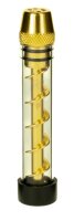Glaspurpfeife Glasblunt - Twist - L 9 cm D 16 mm - Silber/Schwarz/Gold