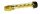 Glaspurpfeife Glasblunt - Twist - L 9 cm D 16 mm - Silber/Schwarz/Gold