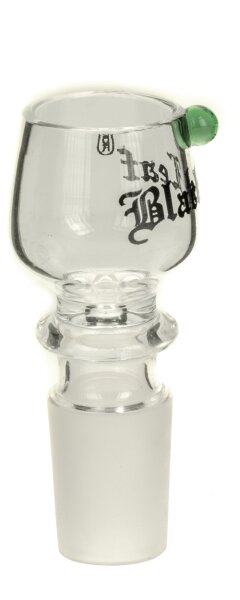 Glaskopf "Oval" Black Leaf - NS 18,8 mm