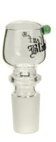 Glaskopf "Oval" Black Leaf - NS 18,8 mm