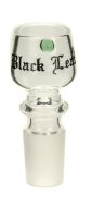 Glaskopf "Oval" Black Leaf - NS 18,8 mm