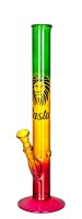 Rasta Glasbong > 14,5er H 34 cm D 35 mm gerade mit Löwen-Motiv