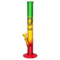 Rasta Glasbong > 14,5er H 34 cm D 35 mm gerade mit Löwen-Motiv