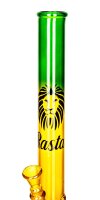 Rasta Glasbong > 14,5er H 34 cm D 35 mm gerade mit Löwen-Motiv