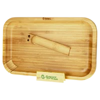 G-Rollz - Rolling Tray aus Bambus - 28x17 cm - Rechteckig - mit Bauunterlage ink. Blättchen