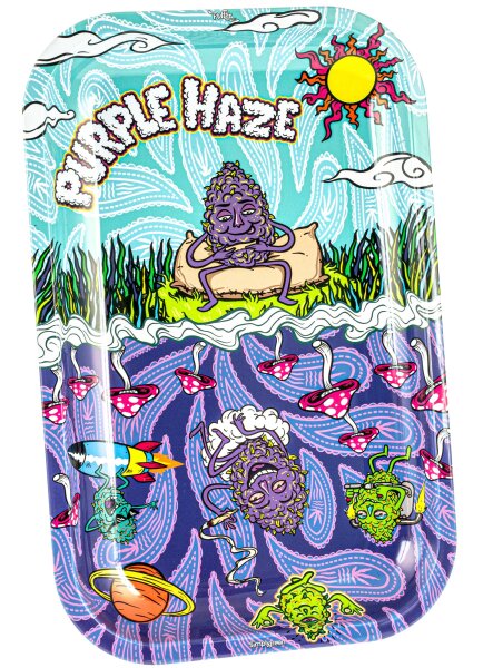 Rolling Tray "Best Buds Purple Haze" 27,5x17,5x2 cm - Small