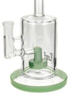 Black Leaf Öl Glasbong 14,5er mit Banger 1x Trommelpercolator H 22 cm D 65/23 mm - Grün (Jade)