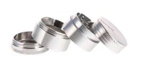 Pollinator Alugrinder "Dipse-Logo" 4 tlg. H 36 mm D 40 mm - Silber