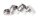 Pollinator Alugrinder "Dipse-Logo" 4 tlg. H 36 mm D 40 mm - Silber