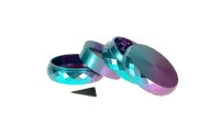 Honeypuff - Pollinatorgrinder 4tlg. - Diamond Cutting - D 50 mm - Lila/Pink/Blau