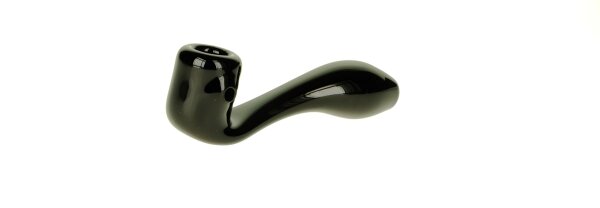 Glaspfeife - Dreamliner- gebogen L 10 cm - Schwarz