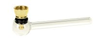Glaspfeife Öl-Pfeife mit Steckkopf L 12,5 cm