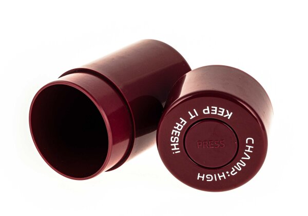 Champ High - Vakuum Dose H 10 cm D 6 cm - Dunkelrot