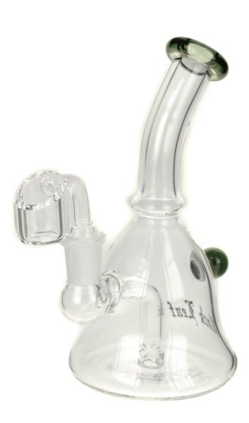 Black Leaf Öl-Bong 14,5er - H 15,5 cm D 80/19 mm - mit Diffuser - Grau