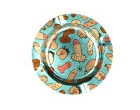 Metallaschenbecher "Dick Pattern" - metallic rund - D 13,5 cm