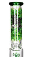 Black Leaf Glasbong - "Leaves" 18,8er/14,5er Spiralpercolator mit Diffuser H 44,5 cm D 60/51 mm