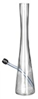 Hollandbong ohne Kickloch - Klar/farblos - mit Schlauch - H 40 cm