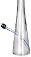 Hollandbong ohne Kickloch - Klar/farblos - mit Schlauch - H 40 cm