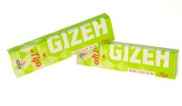 GIZEH SuperFine - Grün - King Size Slim - 12g/m² - 34 Blättchen + 34 Filtertips