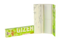 GIZEH SuperFine - Grün - King Size Slim - 12g/m² - 34 Blättchen + 34 Filtertips