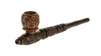 Holzpfeife/Kawum L 15 cm - verziert
