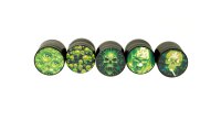 Super Heroes - Pollinatorgrinder - Schädel/Totenkopf Grün/Glow in the Dark - D 38 mm H 37 mm - Schwarz