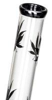 Leafline Glasbong Schwarzer Fuß+Mundstück H 35 cm D 40 mm NS 14,5