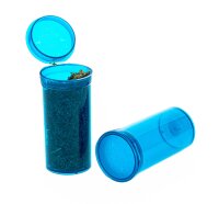 Kunststoffdose mit Pop Up Deckel - 48ml D 33 mm H 70 mm - Blau