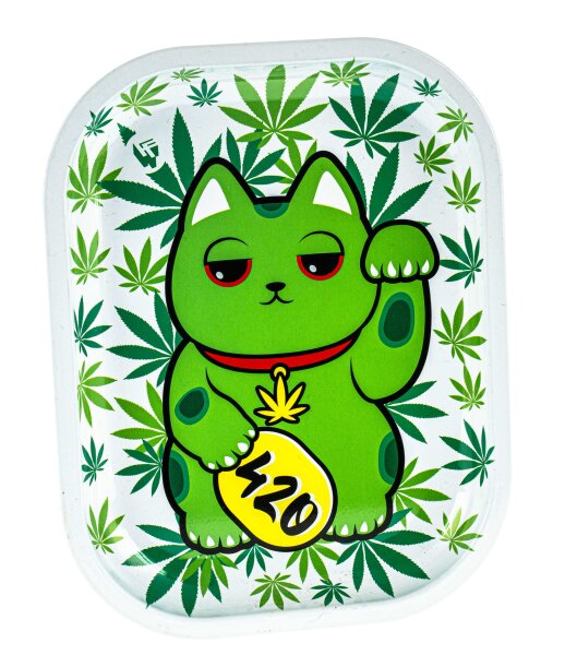 Fire Flow Rolling Tray - Maneki Neko (Glückskatze) - 18x14 cm- Mini