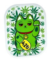 Fire Flow Rolling Tray - Maneki Neko (Glückskatze) - 18x14 cm- Mini