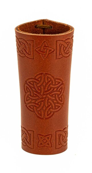 Lederhülle/Cover für Clipper - geprägt - Celtic Pattern Outline