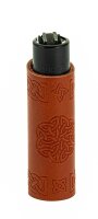 Lederhülle/Cover für Clipper - geprägt - Celtic Pattern Outline