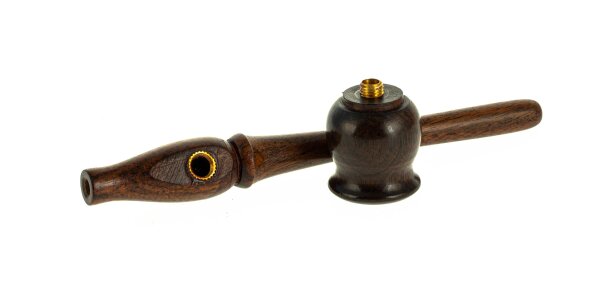Holzpfeife/Kawumm L 15 cm - Braun