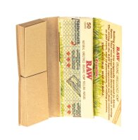 RAW Organic Hemp Connoisseur - unbleached - 1 1/4 - 32 Blättchen + 32 Filtertips