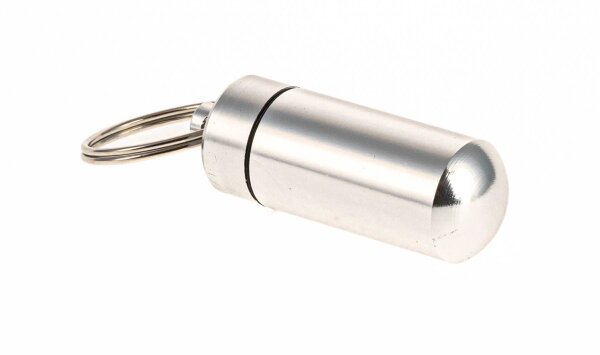 Pulverdose/Pillendose aus Metall H 4,3 cm - Silber