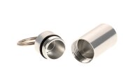 Pulverdose/Pillendose aus Metall H 4,3 cm - Silber