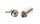 Pulverdose/Pillendose aus Metall H 4,3 cm - Silber