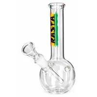 Rasta Glasbong 14,5er - mit Bauch & Rasta Schriftzug - H 16 cm D 24 mm
