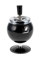 Angelo - Schleuderaschenbecher mit Fuß D 8 cm - Schwarz