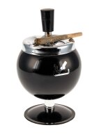 Angelo - Schleuderaschenbecher mit Fuß D 8 cm - Schwarz
