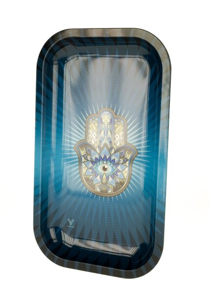 Rolling Tray - Hamsa Blue (Hand) - 27x16x1 cm - Small