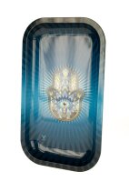 Rolling Tray - Hamsa Blue (Hand) - 27x16x1 cm - Small