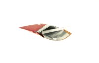 Angelo - Taschenaschenbecher aus Craft Papier - Rot oder Schwarz mit Blättern verziert