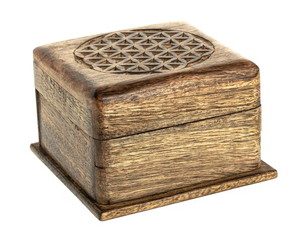 Trickbox - Aufbewahrungsbox aus Mango 10 x 10 x 6,5 cm