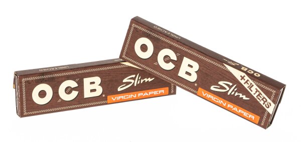 OCB Virgin - unbleached - King Size Slim - 32 Blättchen + 32 Filtertips