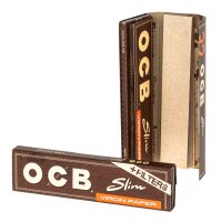OCB Virgin - unbleached - King Size Slim - 32 Blättchen + 32 Filtertips