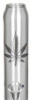 BamBamBhole Glasbong "Gerade & Blatt" H 50 cm D 65 mm NS 18,8